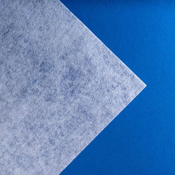 Type 2112 70gsm Superabsorbent Thermo-Carded Nonwoven Fabric shown on a blue background