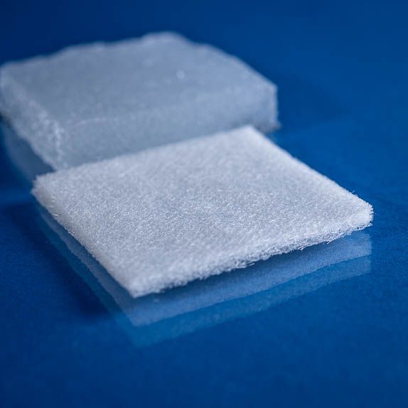 Type 2809 200gsm Superabsorbent Airlaid Fabric with a laminate nonwoven bottom layer. Close up